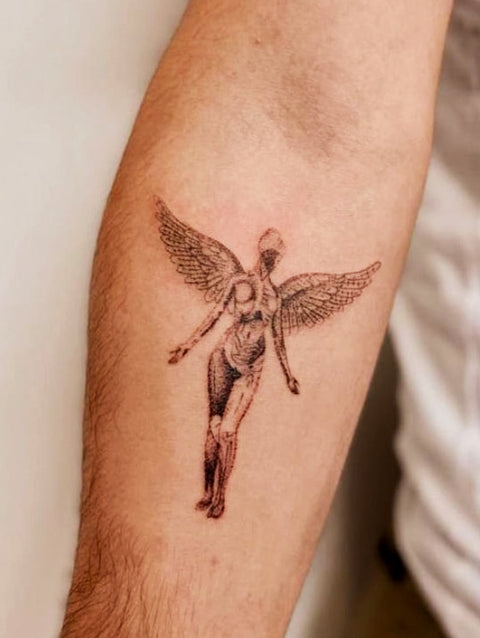 Nirvana Themed Tattoo on Armpit - Best Tattoo Ideas Gallery